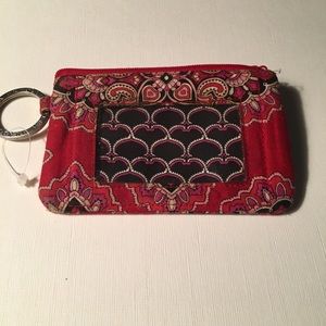 Vera Bradley coin and ID wallet in red.